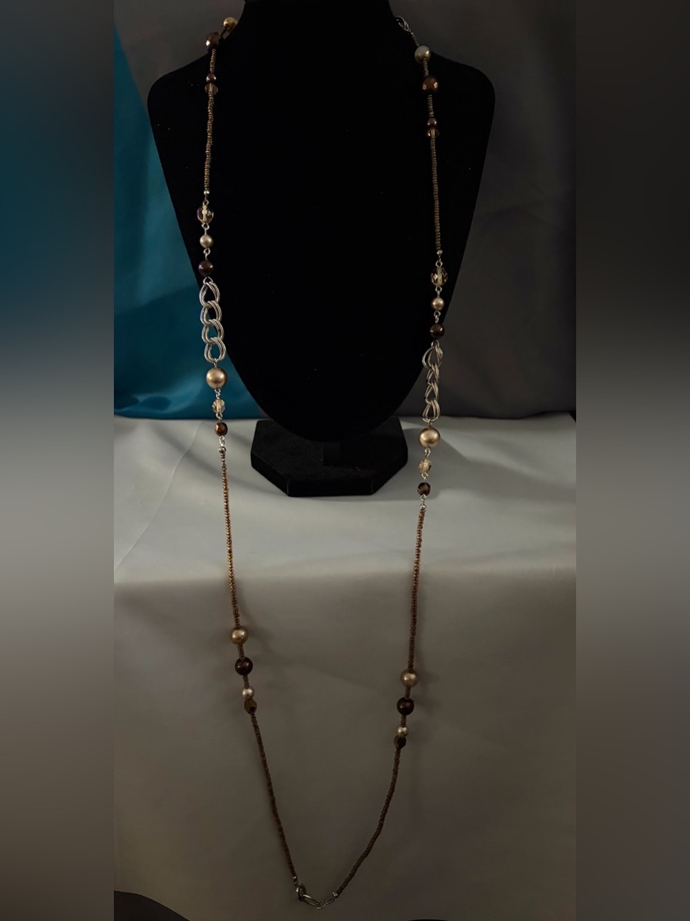 Vintage-style long station Necklace